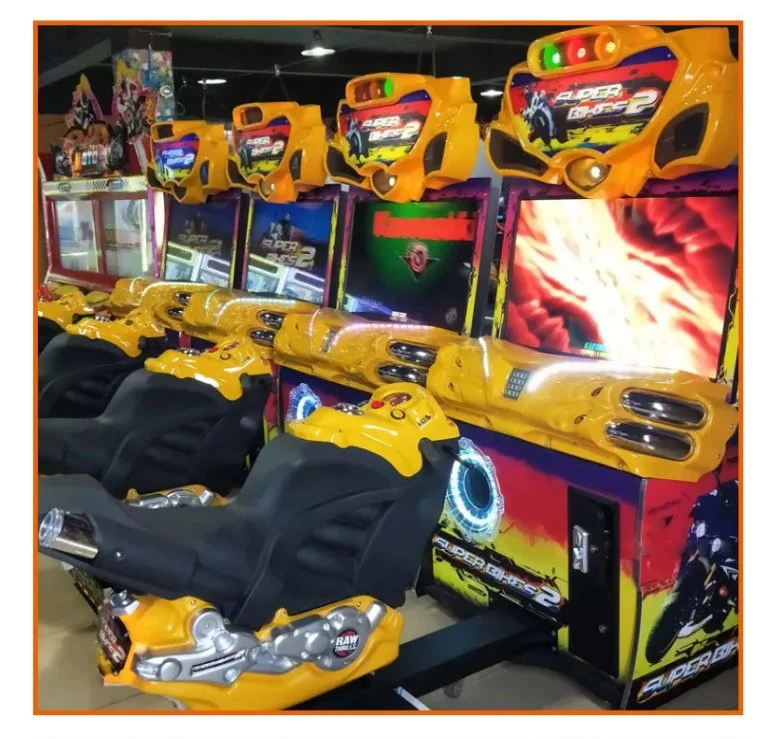 Coin Operated Kids Super Motor Bike Simulator Racing Game Machine for Children