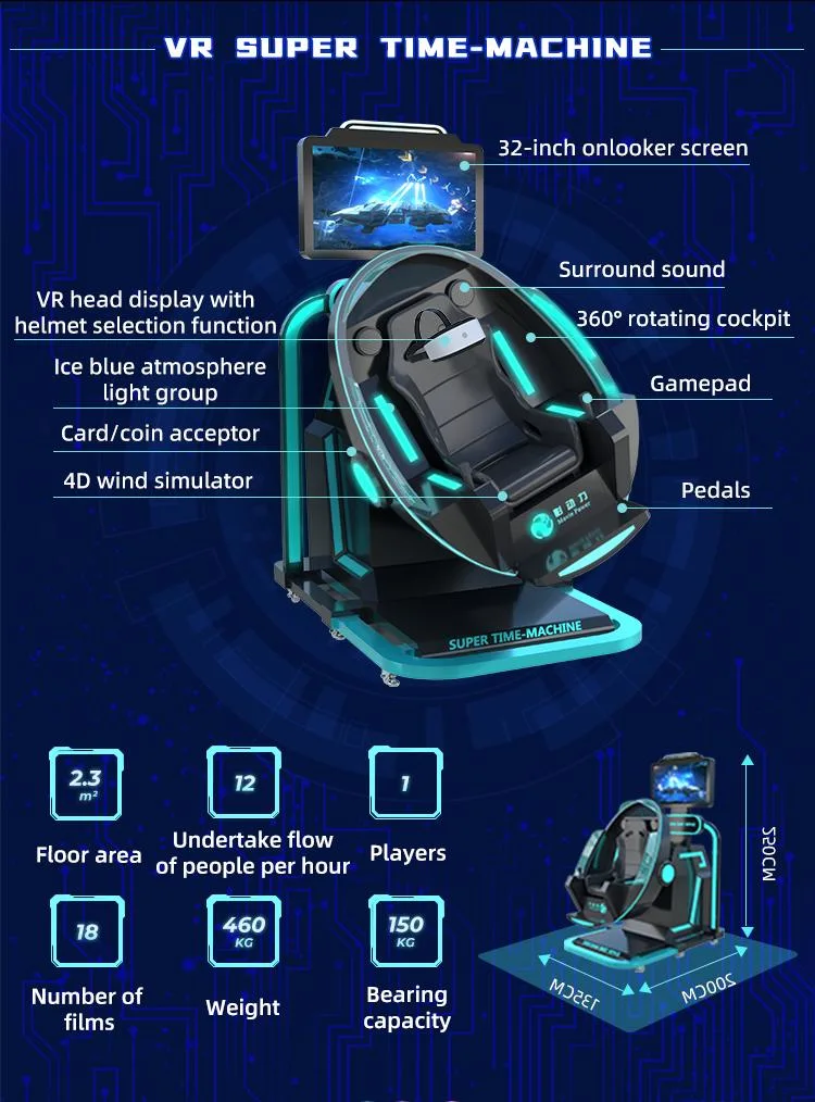 Vr Simulation Equipment Simulator 9d 360 Vr Chair Machine