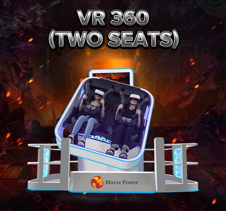 2 Seats 9d Vr 360 Rotation Roller Coaster Machine Motion Simulator for Virtual Reality Simulation Rides