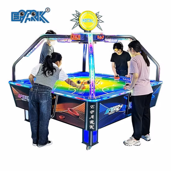 Macchina da gioco a gettoni Macchina da gioco di riscatto arcade per sport indoor da hockey di velocità per 4 persone